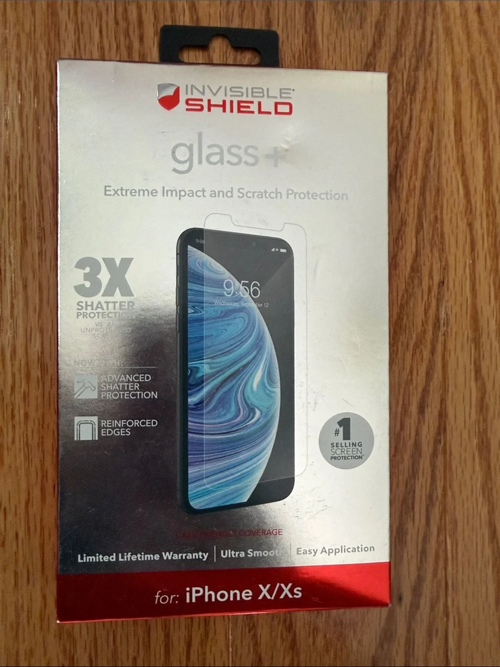 InvisibleShield Glass+ Screen Protector for iPhone X/Xs - Clear